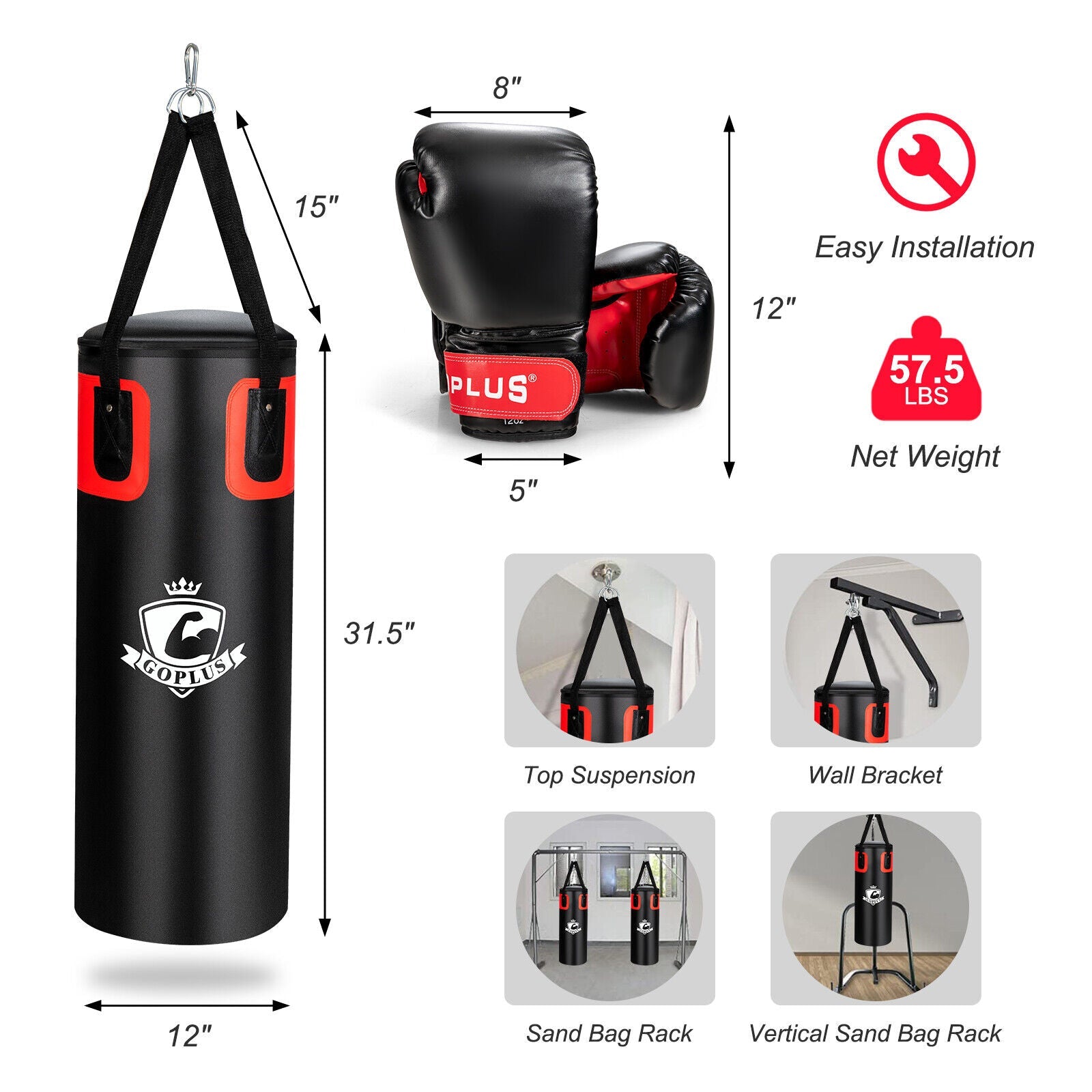 Filled Punching Bag Set